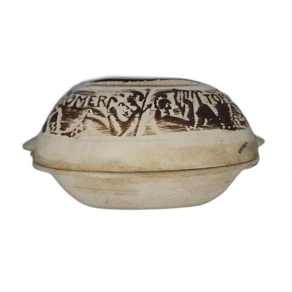 Vintage Romertopf Bay W. Germany Terra Cotta Clay Baker Covered Pottery Dish - Picture 1 of 6